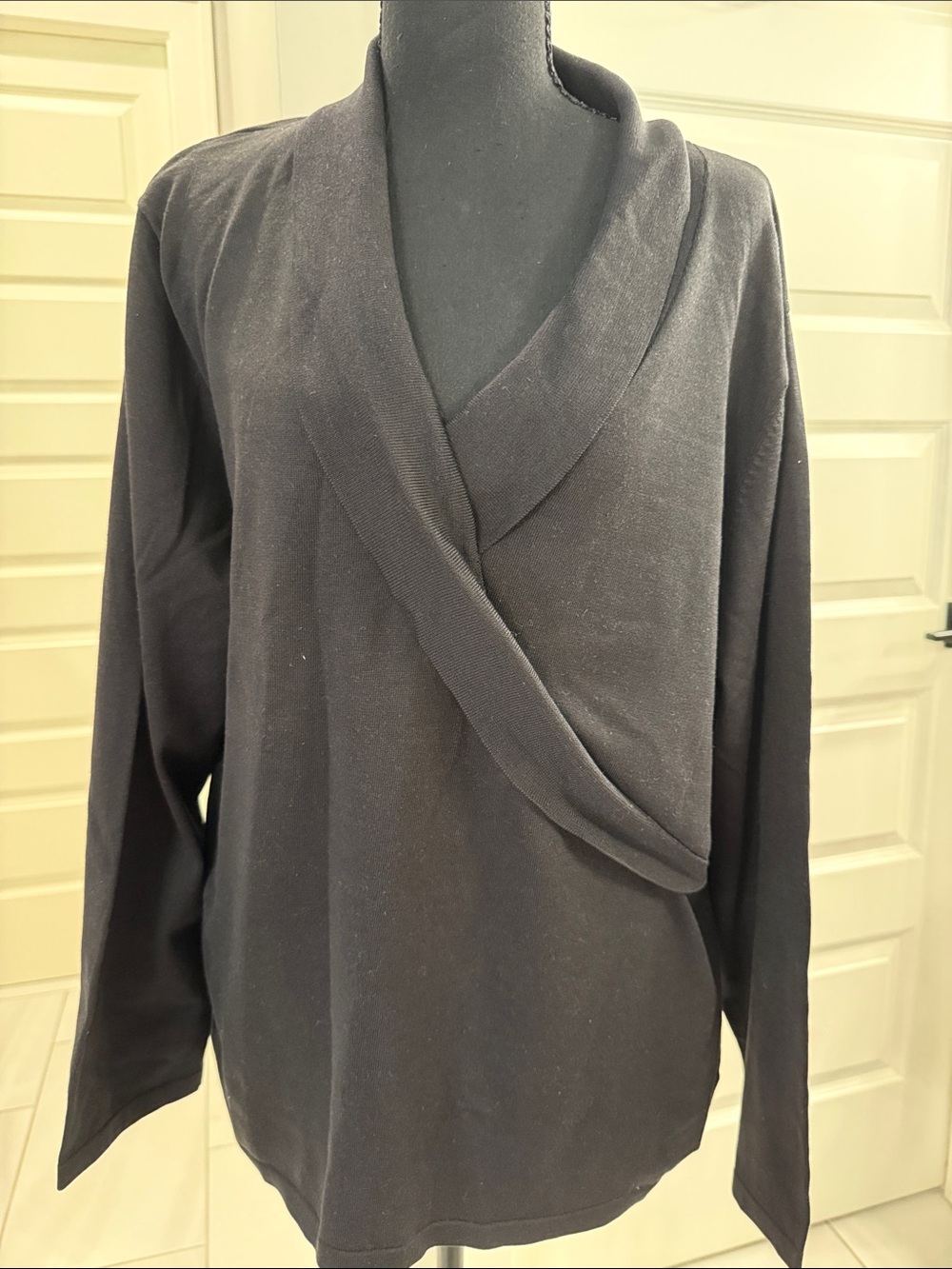 Pendleton Black Shawl-Collar Cardigan Sweater